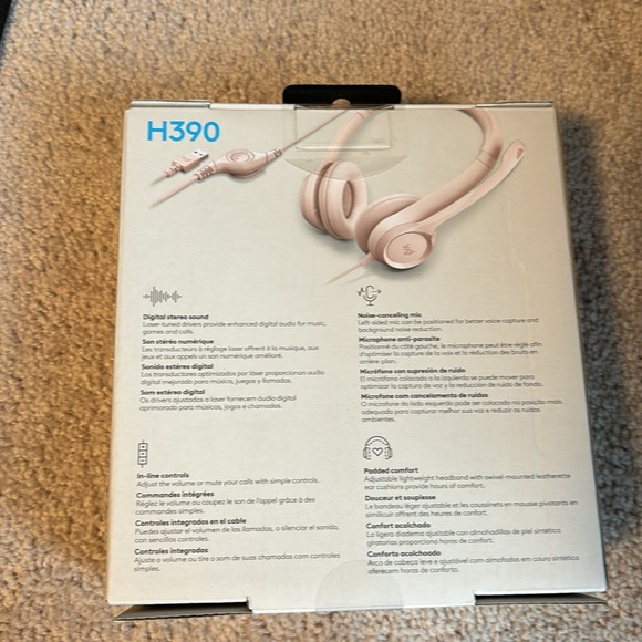 Logitech H390 Rose Headphones - Picture 2 of 2